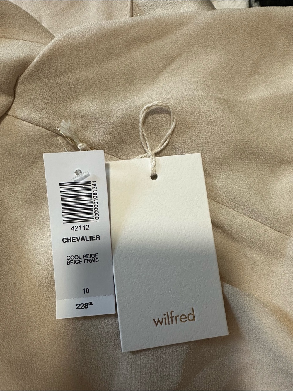 NWT Aritzia wilfred chevalier blazer cool beige office preppy minimalist sz 10 - Picture 5 of 7